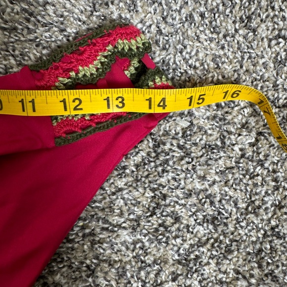 BECCA Raspberry Magenta Crochet Embroidered Detail Bikini Bottoms SP - Picture 12 of 12